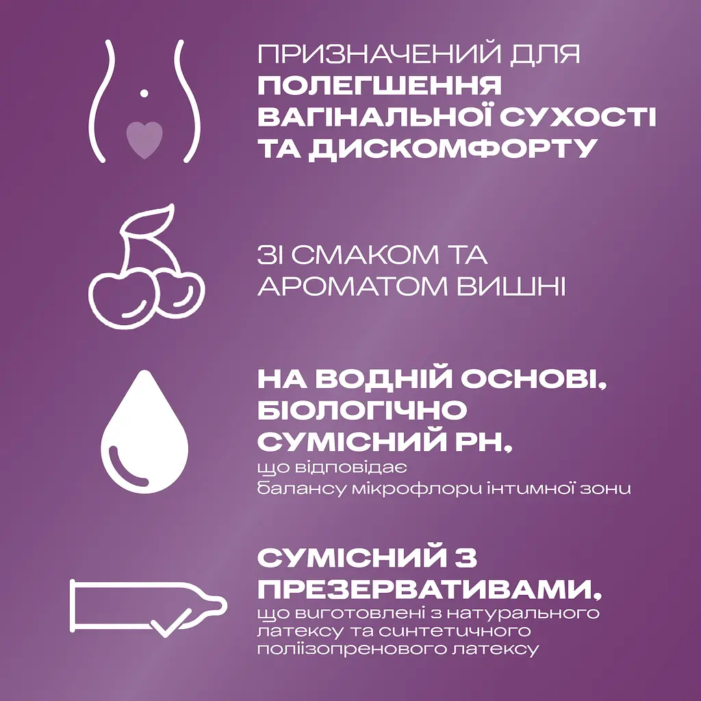 Інтимна гель-змазка Durex Play Cherry, зі смаком та ароматом вишні (лубрикант), 50 мл (3231112) - фото 2