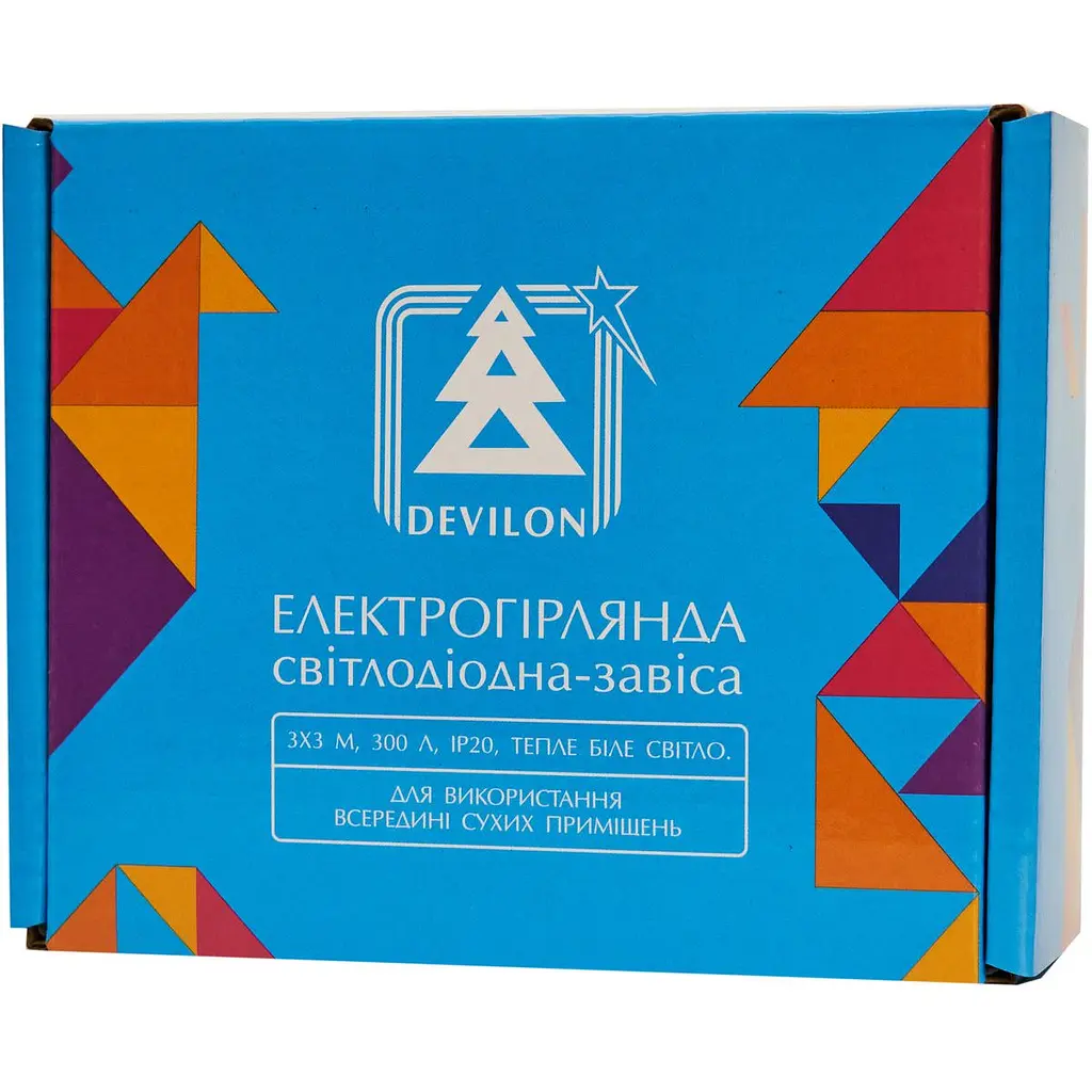 Світлодіодна гірлянда-завіса Devilon 3 м 300 л теплий білий USB, IP20 (720964) - фото 6