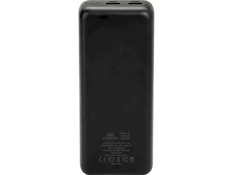 Зовнішній акумулятор (Power Bank) RIVACASE 30000mAh 65W Black (VA1080) - фото 3