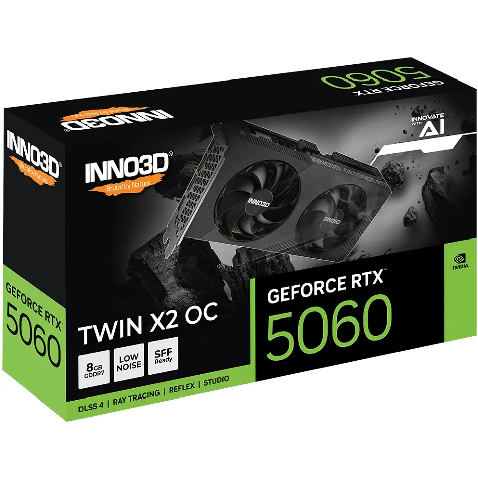 GeForce RTX5060 Inno3D TWIN X2 OC V2, 8GB GDDR7, 128bit, PCI Express 5.0 - фото 7