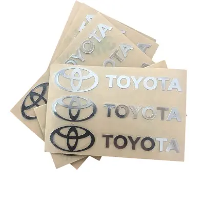 Наліпка з логотипом Toyota метал, на клейкій стрічці 1шт 50 x 10 мм (універсальна) - фото 4