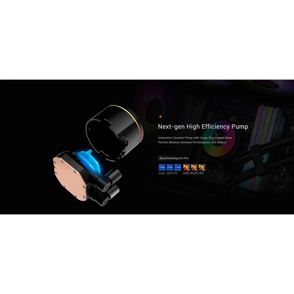 СВО PcCooler PсCOOLER DA360 PRO ARGB Black (DA360Pro-BKAWXX -GL) - фото 12