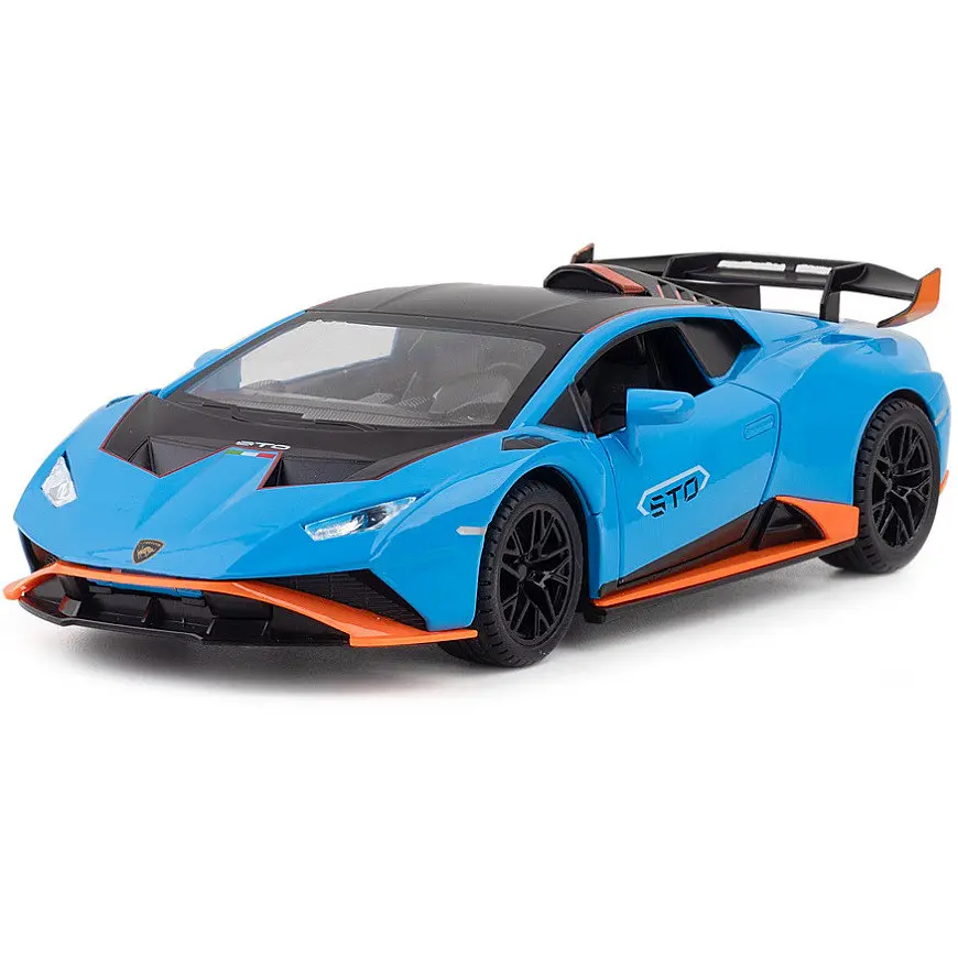 Колекційна металева модель автомобіля АвтоЕксперт Lamborghini Huracan STO з інерцією, світлом та звуком 1:24 - фото 4