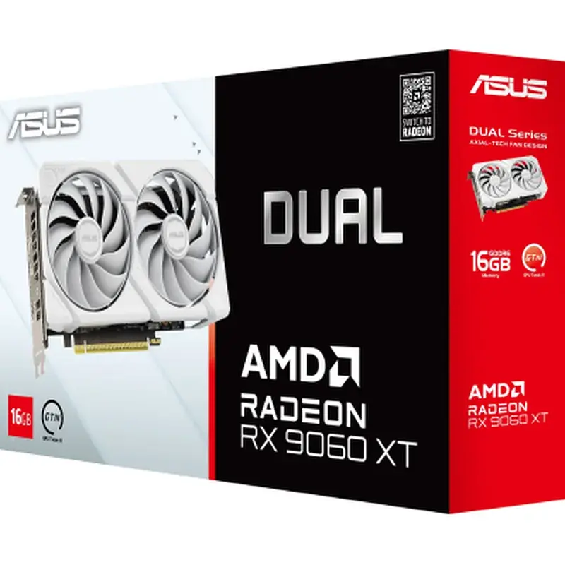 Відеокарта ASUS Radeon RX 9060 XT 16Gb DUAL WHITE OC (DUAL-RX9060XT-16G-WHITE) - фото 12