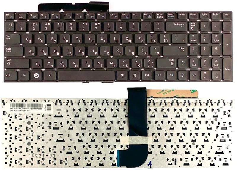 Клавіатура для ноутбука Samsung (QX530, RF510, RF511, SF510, NP-RF510, NP-RF511) Black, (No Frame) - фото 3