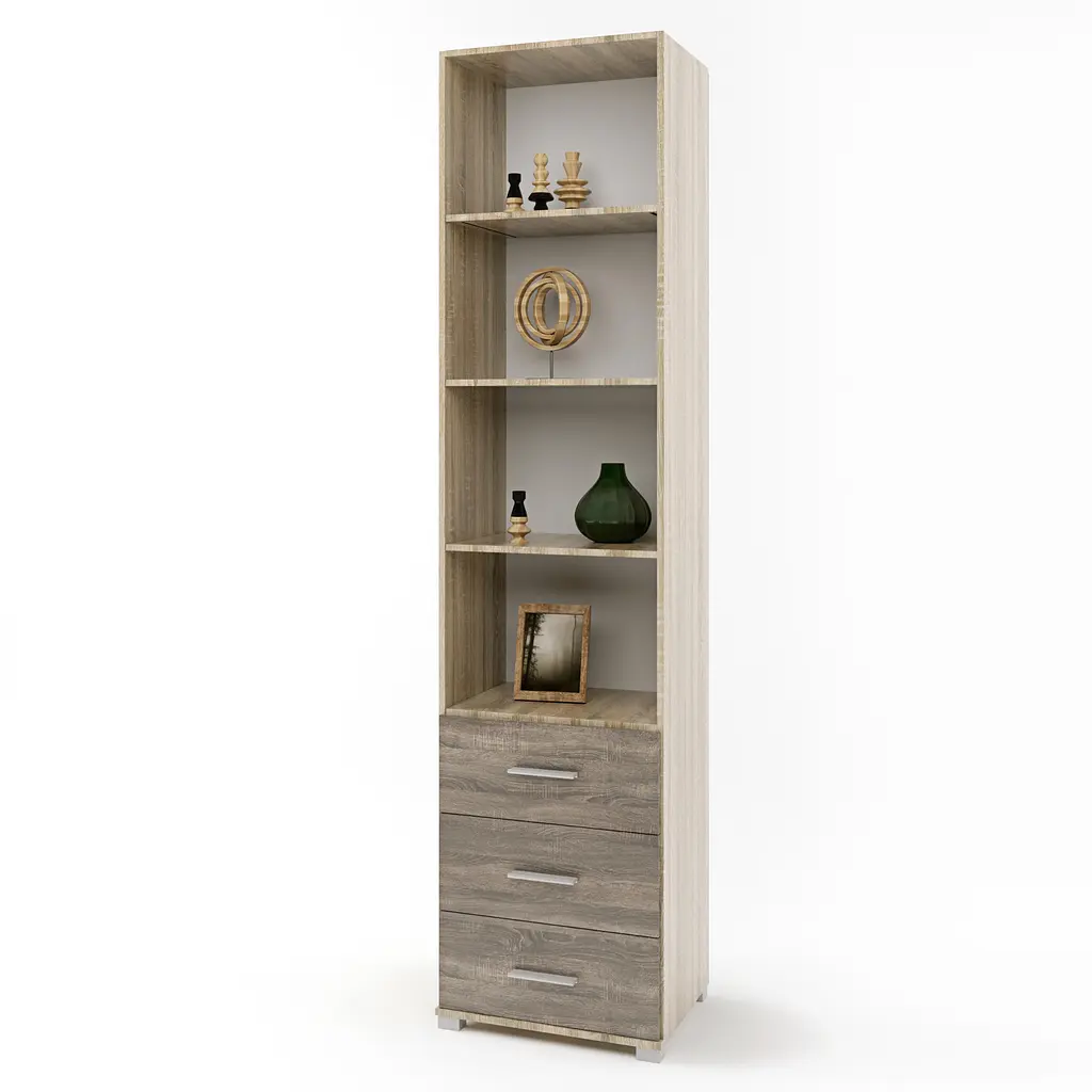 Пенал відкритий Еверест Бриз-16 із ящиками Сонома/Трюфель (DTM-2284) - фото 2