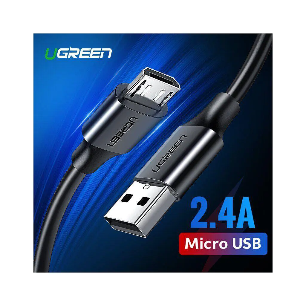 Дата кабель USB 2.0 AM to Micro 5P 3.0m 2A US289 black Ugreen (60827) - фото 2