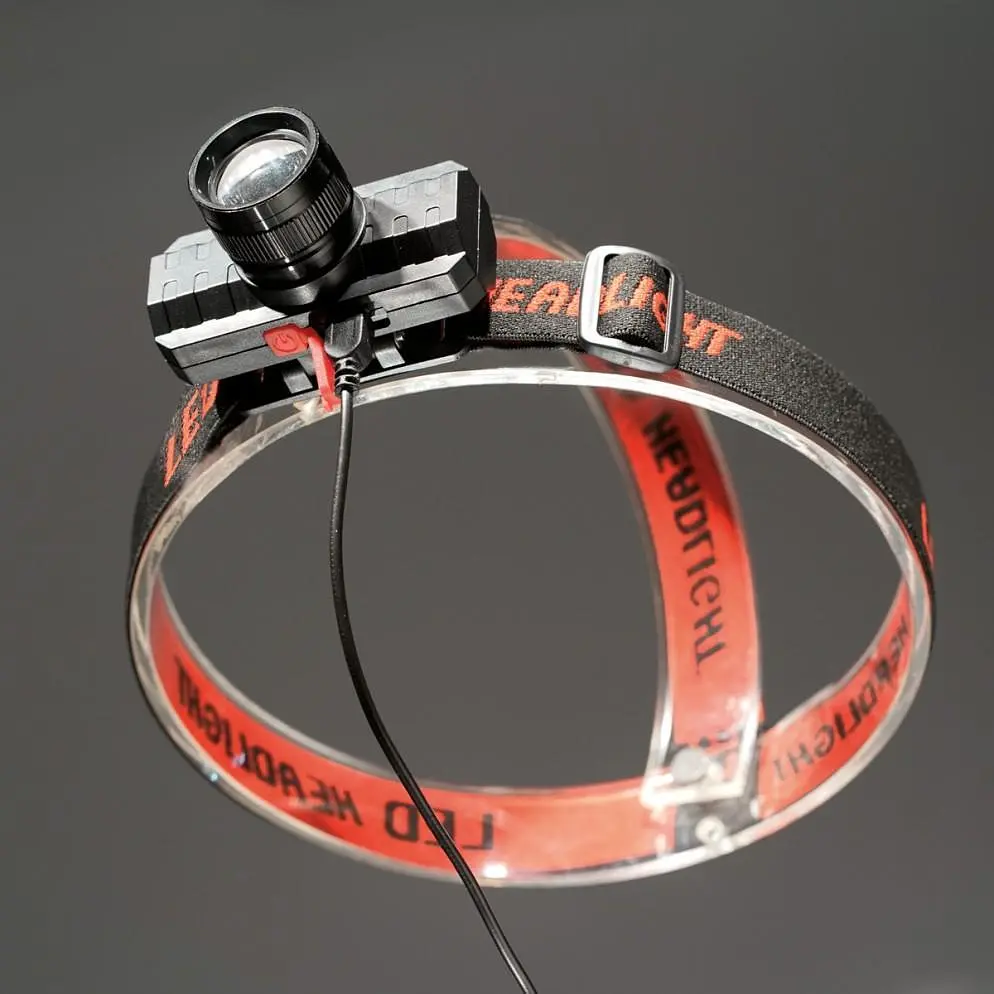 Налобный светодиодный аккумуляторный фонарь Tiross TS 1961 дальность луча 200 м, 4 часа работы, 1200mAh 1 шт. черный (TS 1961) - фото 5