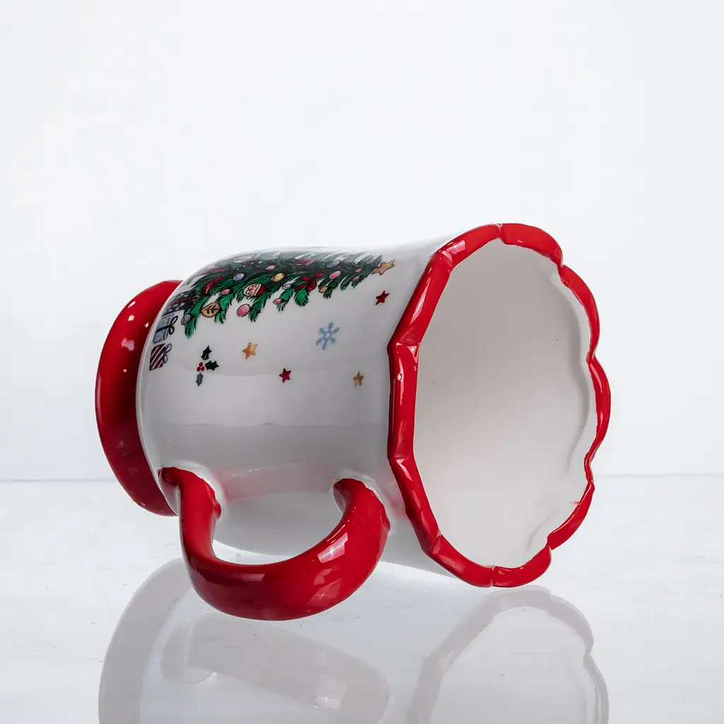 Новорічна порцелянова чашка для чаю та кави 450 мл New Year чашка Yiwu CR-1-3 - фото 3