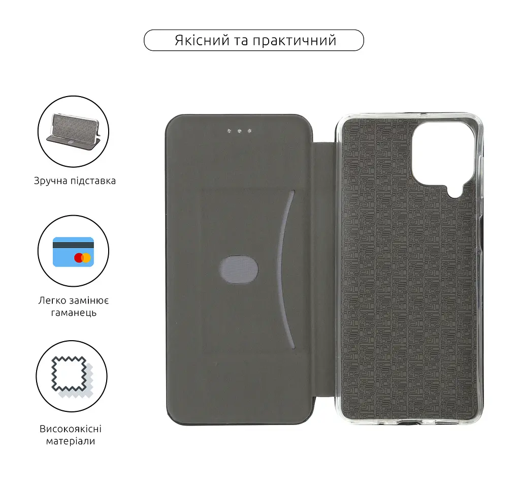Чехол-книжка для Samsung Galaxy M53 5G (M536), G-Case, черный, кожаный чехол-книга из экокожи (PU) и TPU, с магнитом, с подставкой и вместительным кардхолдером, противоударный, защита всего корпуса, ArmorStandart (ARM61800) - фото 3