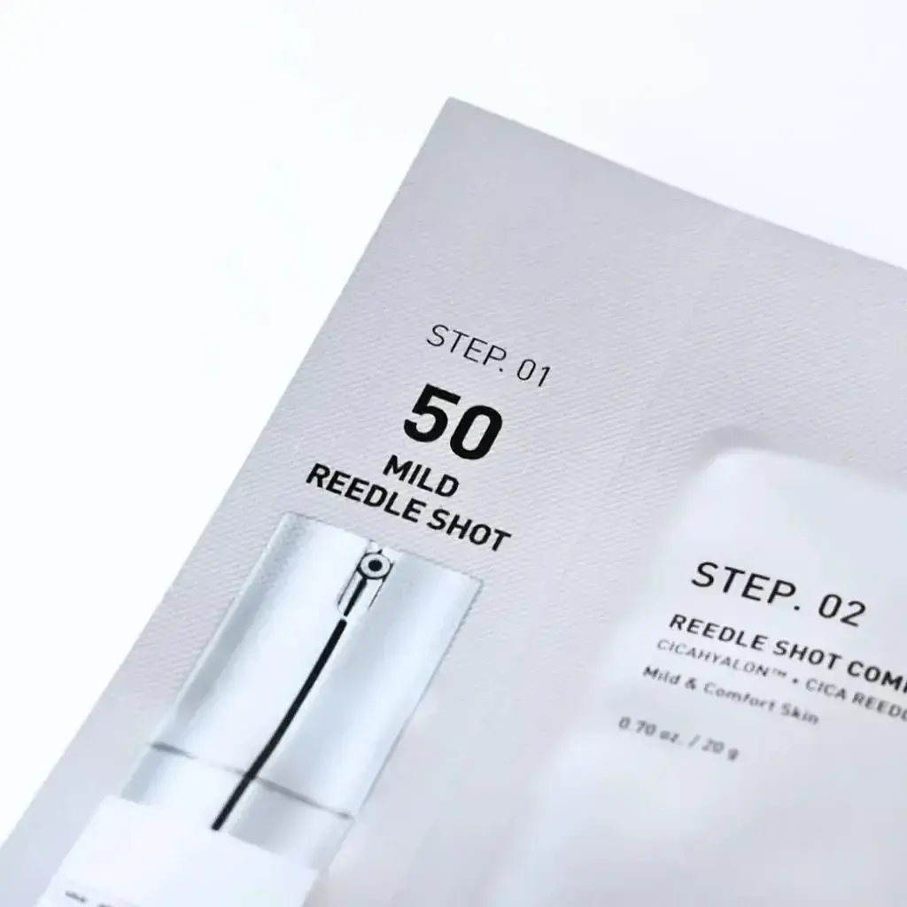 Двоетапна зміцнювальна тканинна маска для обличчя VT Cosmetics Reedle Shot 50, 2Step Mask 1.5 г +25 г
 - фото 3