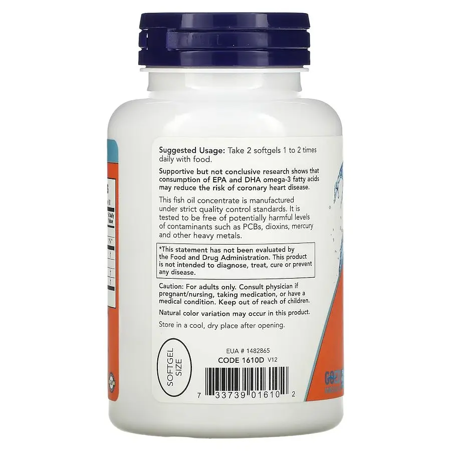 Жирні кислоти NOW DHA 250 mg, 120 капсул - фото 3
