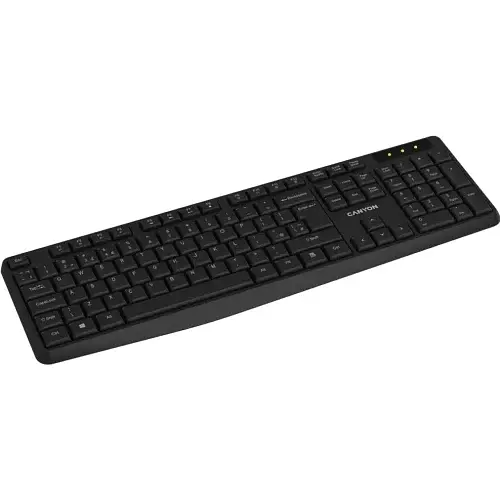 Бездротова клавіатура KB-W01, Black, USB 2.4GHz, 104 кнопок Canyon teh0028281 - фото 3