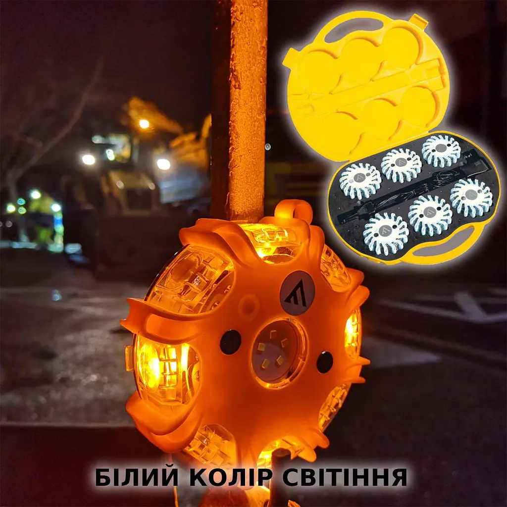 Комплект ліхтарів професійних Mactronic M-Flare (65 Lm) White Magnet Synch Recharg 12/220V (PSD0015) - фото 3