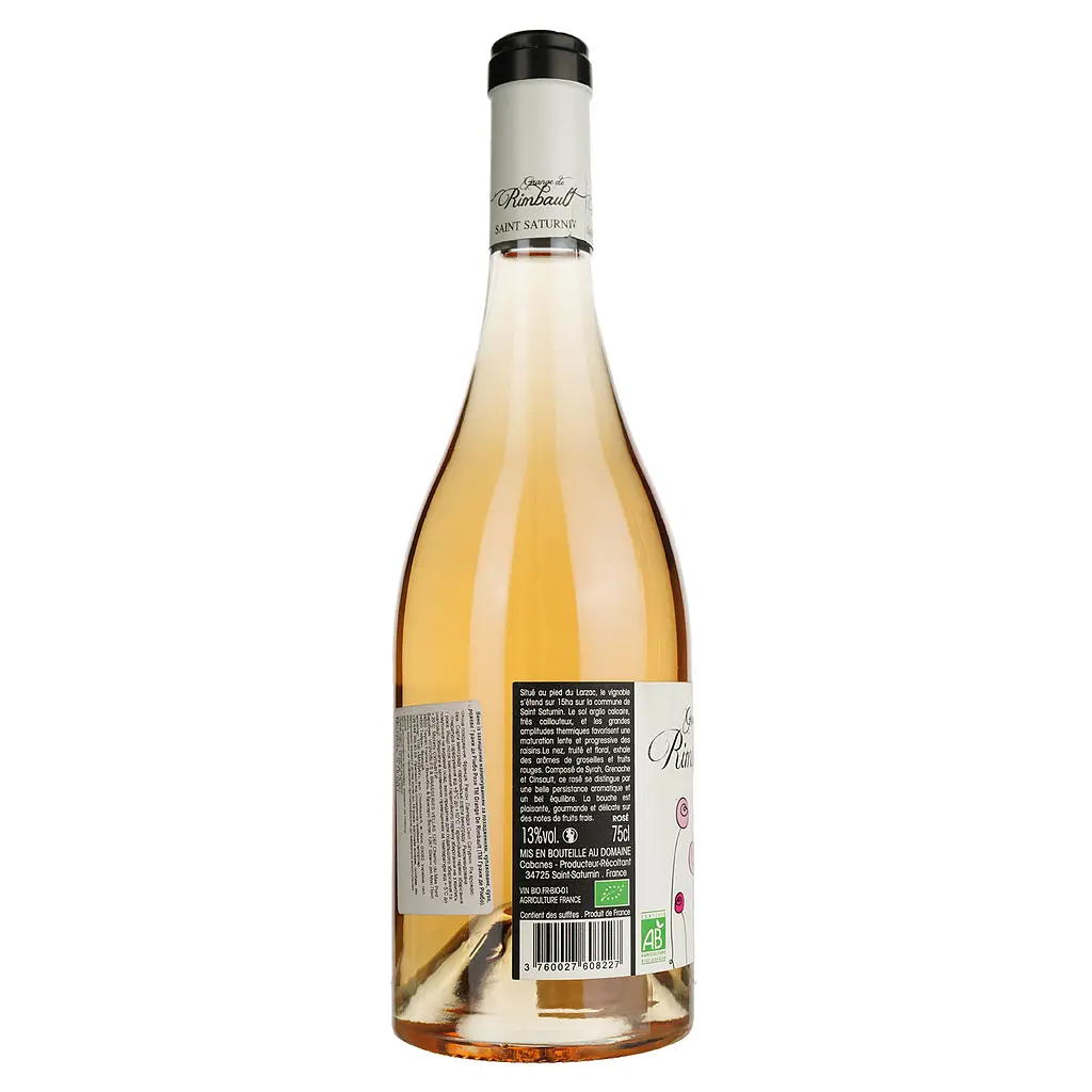 Вино Grange de Rimbault Rose Bio AOP Languedoc Saint Saturnin, рожеве, сухе, 0,75 л - фото 4