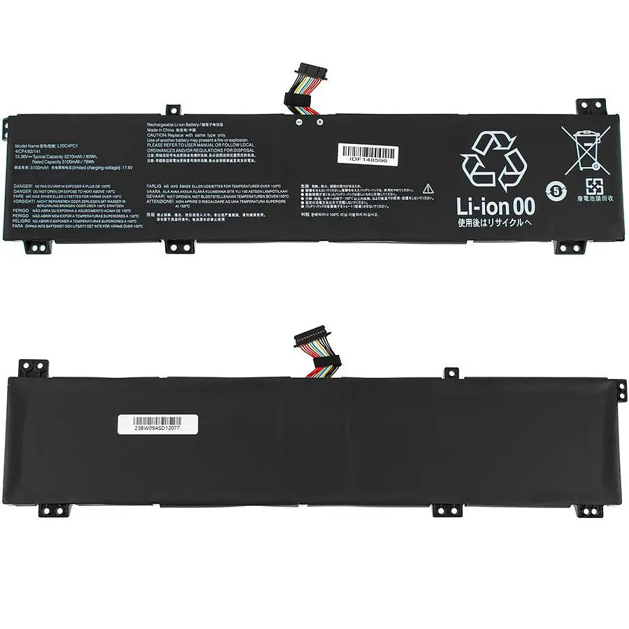 Батарея для ноутбука Lenovo L20M4PC1 Short cabel (Legion 5 Pro 16ITH6H 15ACH6 15ITH6) 15.36V 5210mAh 80Wh Чорний - фото 2