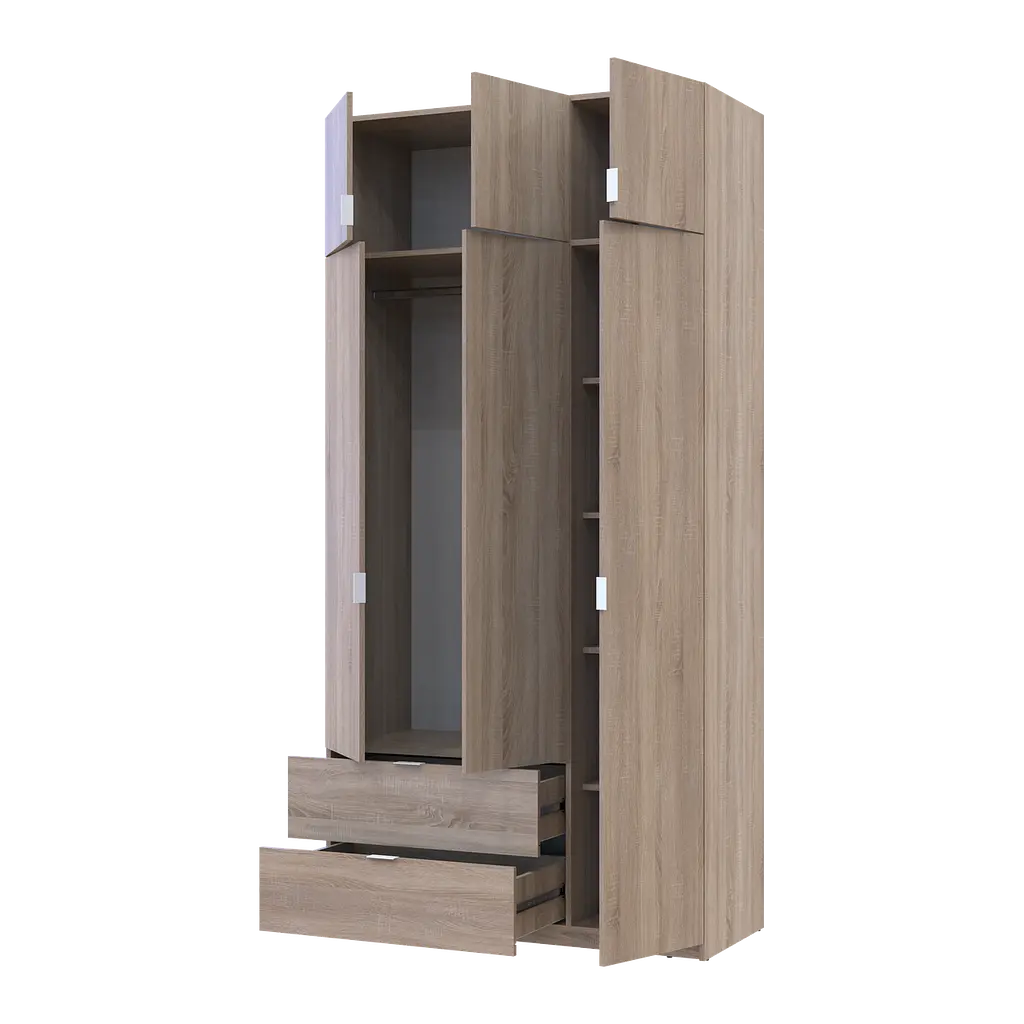 Шафа для одягу Doros Лукас Дуб Сонома 3ДСП 120х50х240 (80737799) - фото 7