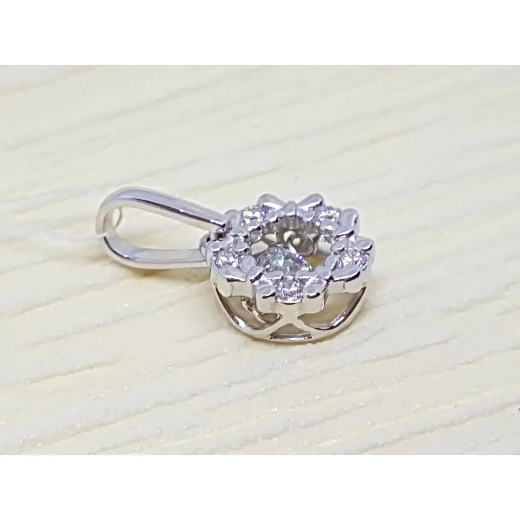 Срібна підвіска Лазурит з фіанітами. 39106р - фото 3