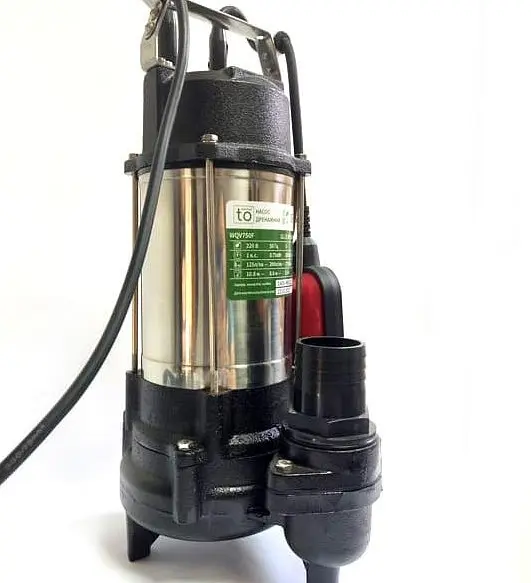 Дренажно-фекальний насос toНасоси WQV750F 0.75кВт H14(10.5) Q342(150) л/хв, кабель 10 м (ТР-00022259) - фото 4