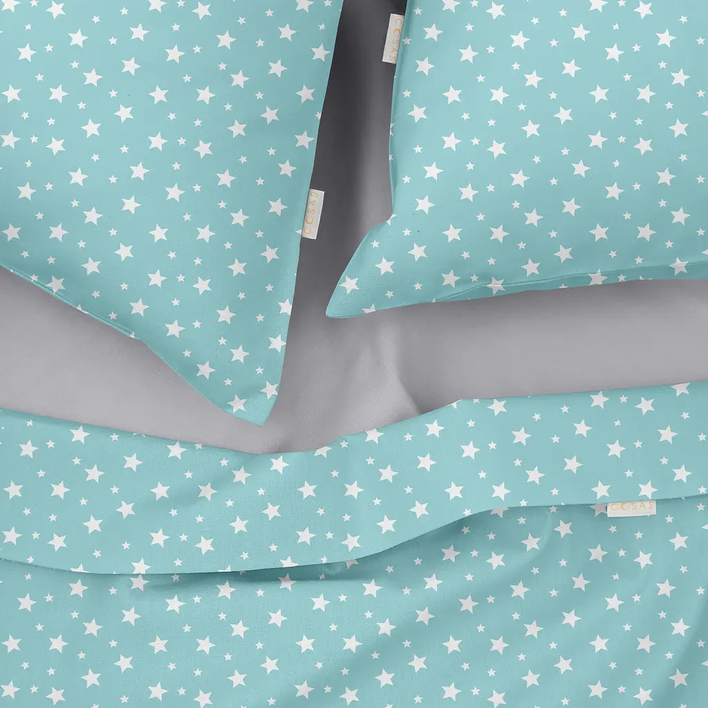 Набір наволочок Cosas Mint starfall 50х70 см м'ятний (SetPillow_StarfallMint_50х70) - фото 4