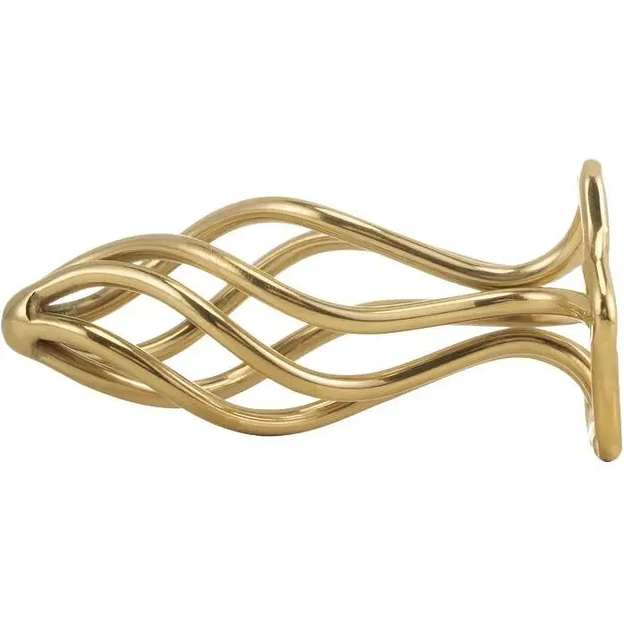 Анальна пробка Lockink Sevanda Hollow Spiral Golden Metal L - фото 4