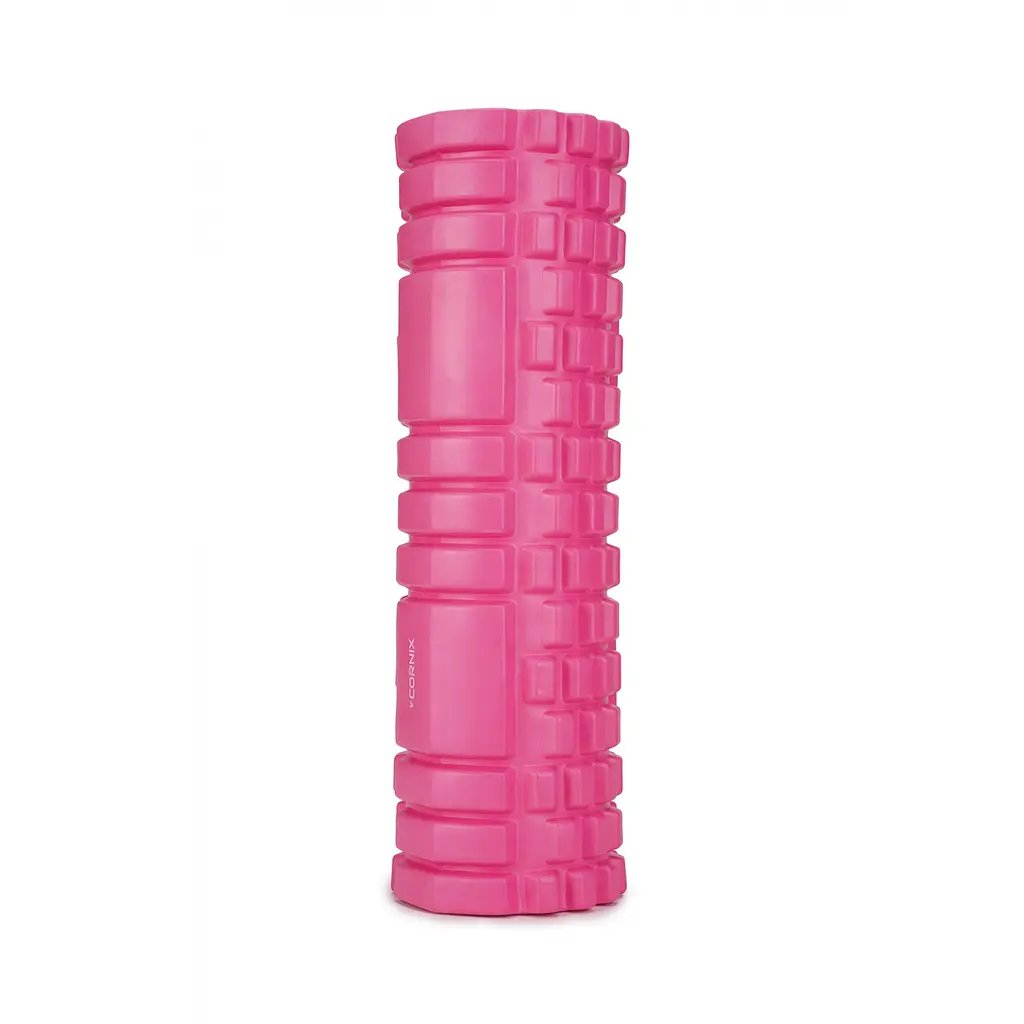 Массажный ролик Cornix EVA 45 x 14 см (валик, роллер) XR-0043 Pink - фото 3