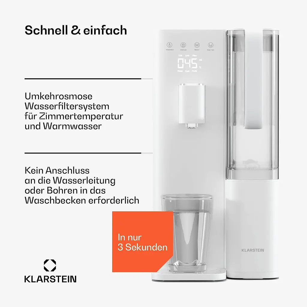 Фильтр воды обратного осмоса Klarstein VitalPour Бак 5 л (10046404) - фото 2