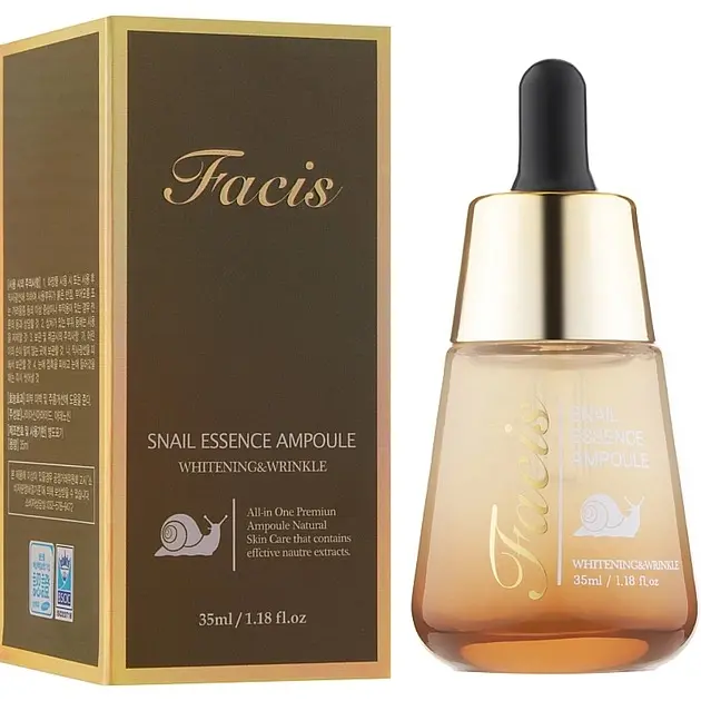 Сироватка для обличчя Jigott Facis Snail Essence Ampoule, з муцином равлика, 35 мл - фото 2