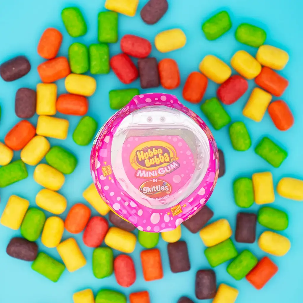Жувальна гумка Hubba Bubba Skittles Flavored Mini Gum 40шт - фото 6