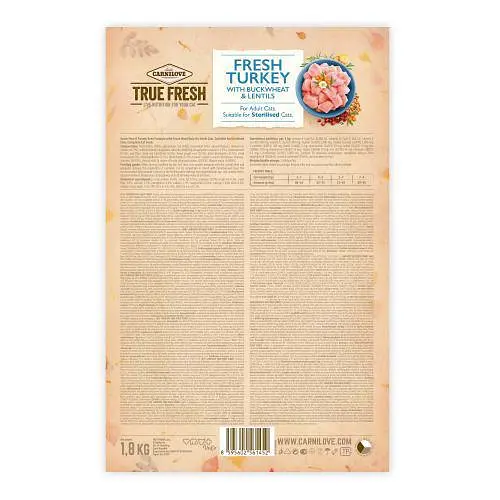 Сухий корм Carnilove True Fresh Cat для дорослих кішок, з індичкою, 1,8 кг - фото 3