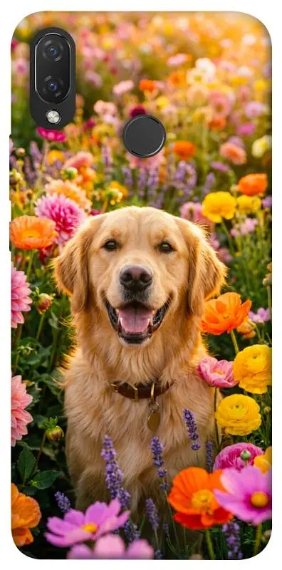 TPU чохол Demsky Flowery labrador для Huawei P Smart+ (nova 3i)