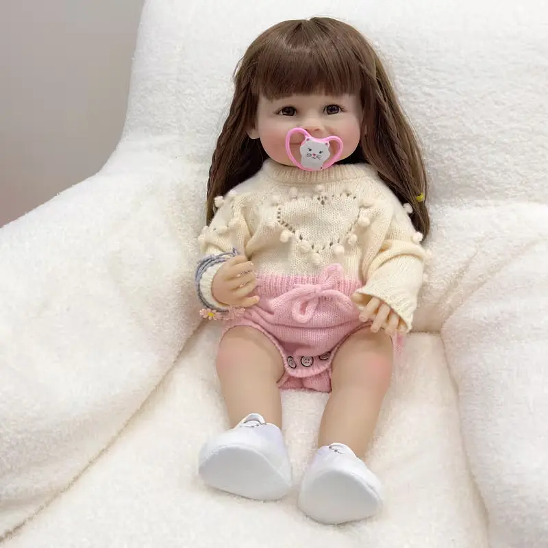 Реалістична Кукла Реборн 55 см повністю силіконова Doll Reborn Baby К0100615 - фото 2