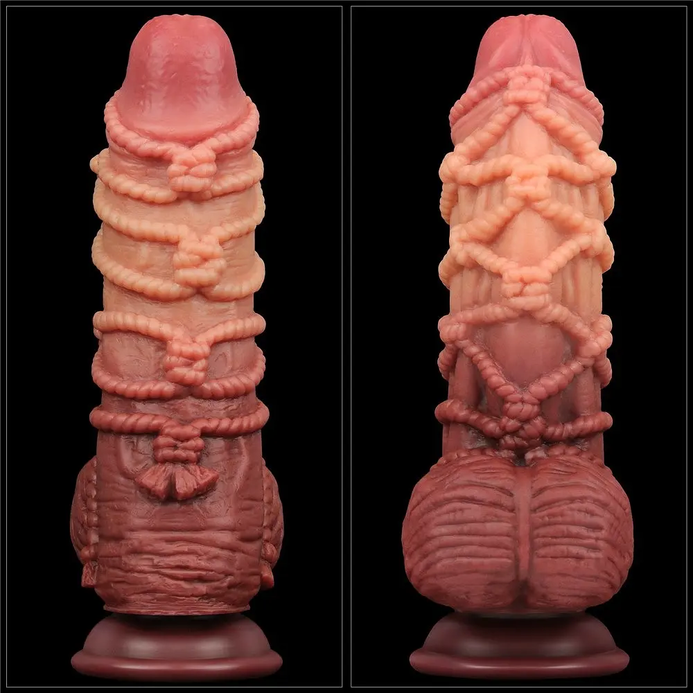 Фалоiмiтатор значного розмiру 9.5 DUAL LAYERED PLATINUM SILICONE LOVETOYS 66-LV411071 100426 - фото 6