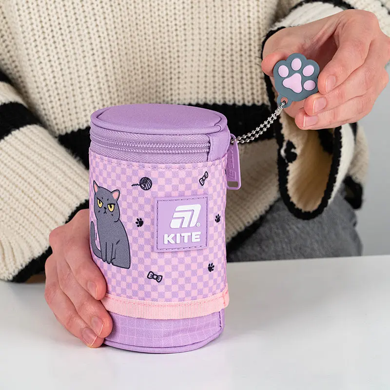 Пенал Kite Lazy Cats фіолетовий (K25-684-3) - фото 8