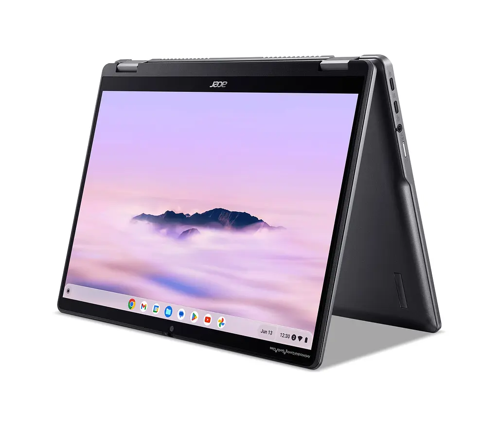 Ноутбук Acer Chromebook Plus Spin 514 CP514-4HN 14' WUXGA IPS Touch, Intel 3-100U, 8GB, F256GB, UMA, ChromeOS, сірий (NX.KYQEU.001) - фото 8