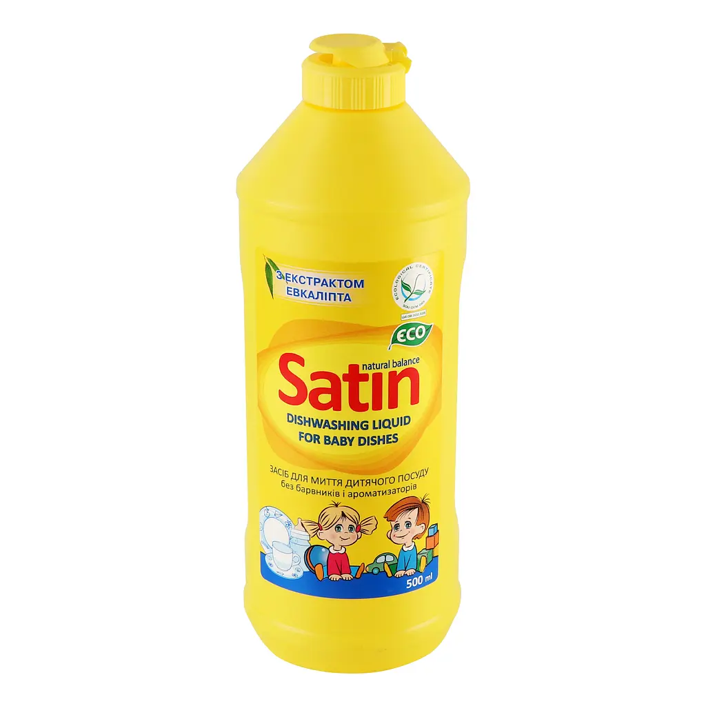 Засіб для миття дитячого посуду Satin Natural Balance з екстрактом евкаліпту 500 мл - фото 5