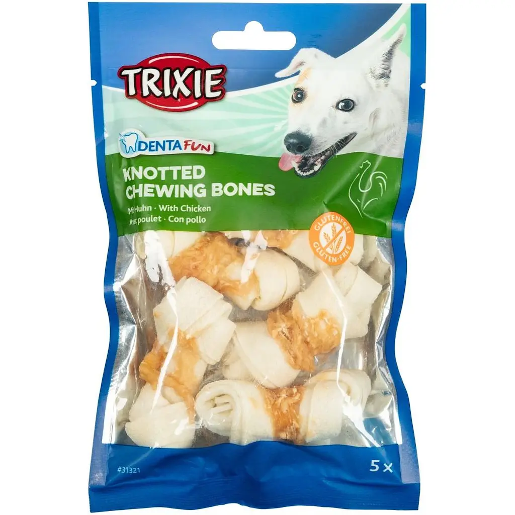 Лакомство для собак Trixie Кость для чистки зубов Denta Fun с курицей 5 см 70 г (31321) - фото 2