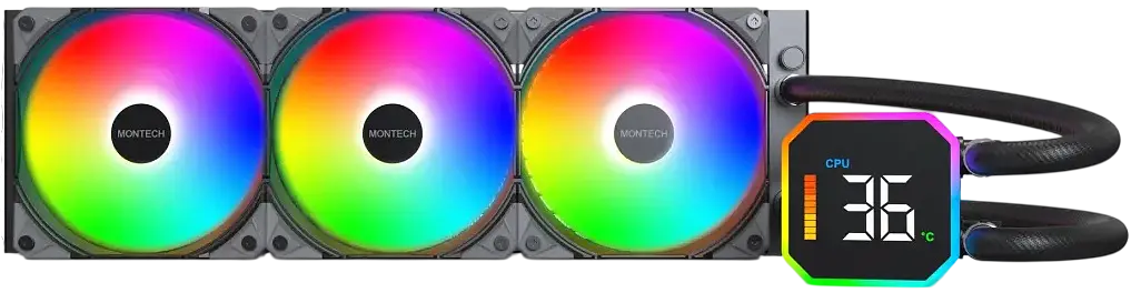 Водяне охолодження Montech HyperFlow Digital 360 ARGB Black (HYPERFLOW DIGITAL 360 (B))
