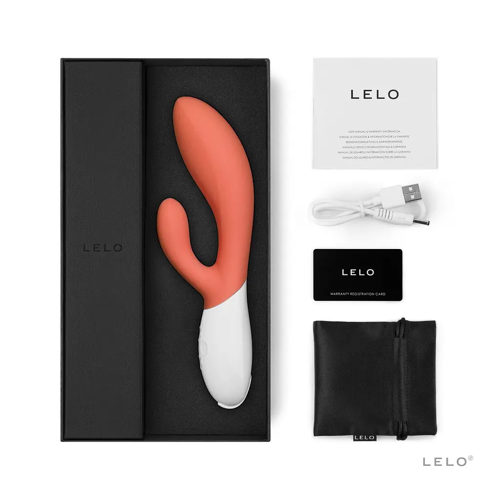 Вібратор-кролик LELO Ina 3 Coral, 10 режимів вібрації, потужний мотор - фото 2