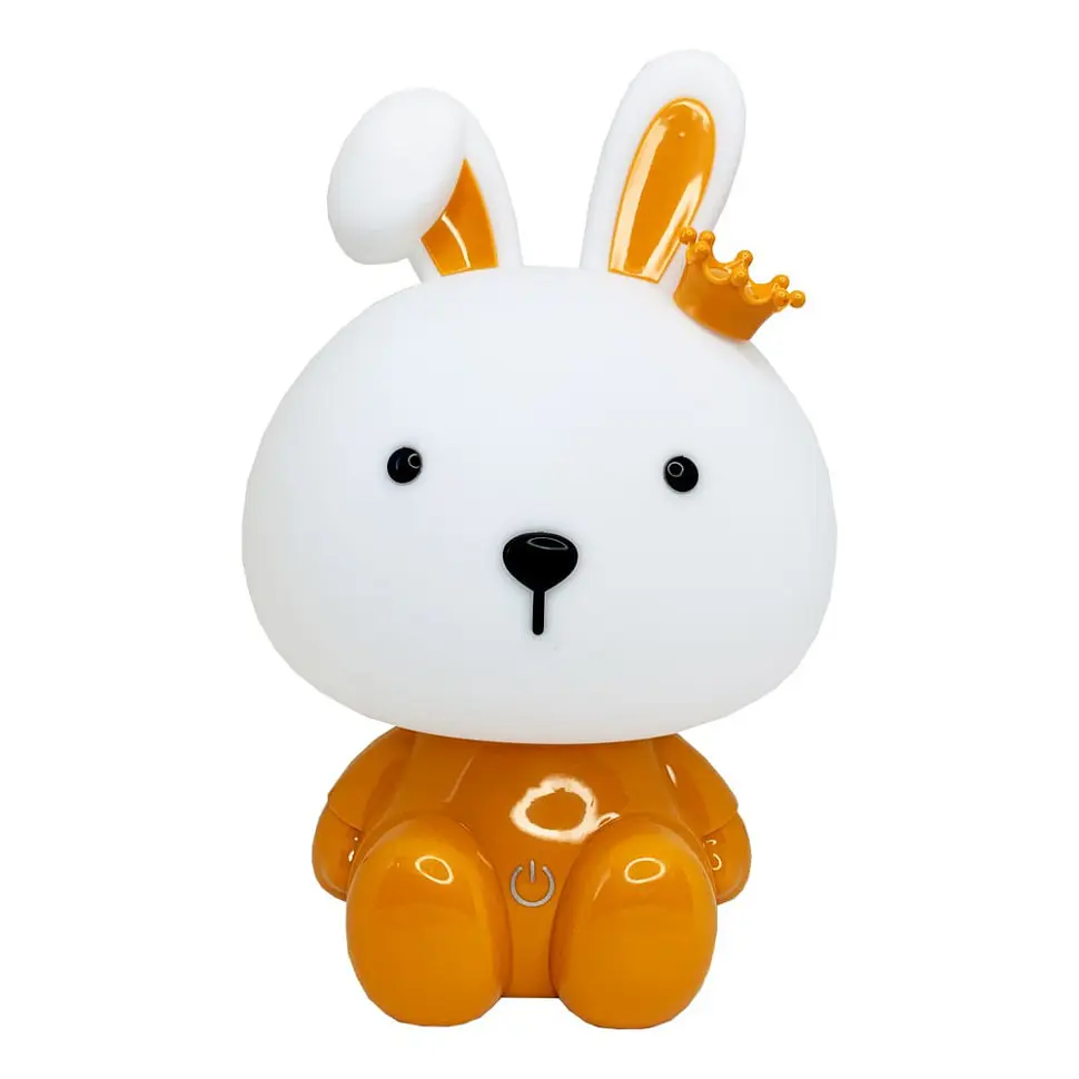 Нічник дитячий "Зайчик з короною" MGZ-1405(Orange) мережевий живлення від USB