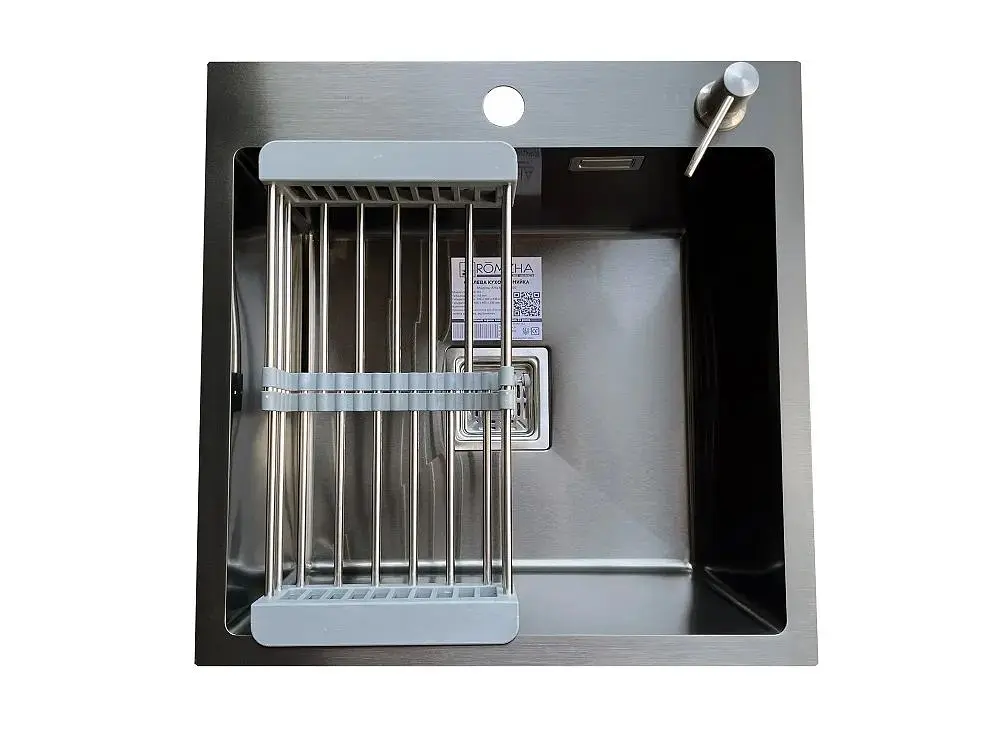 Кухонна мийка Romzha Arta Nova U-450 BL RO43491, Чорний