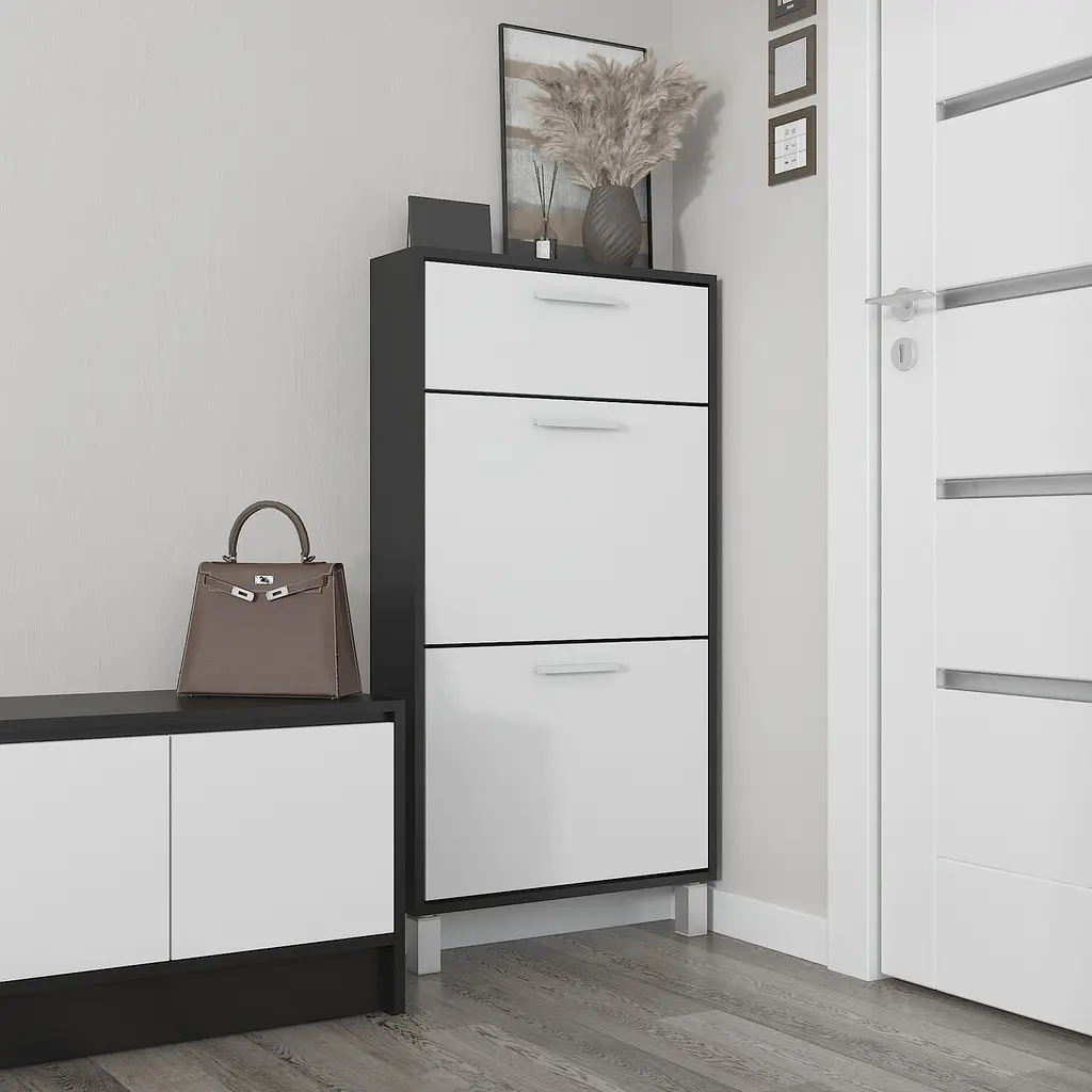 Полиця для взуття Flamecame підлогова на 3 шухляди з ДСП F-159 - фото 6