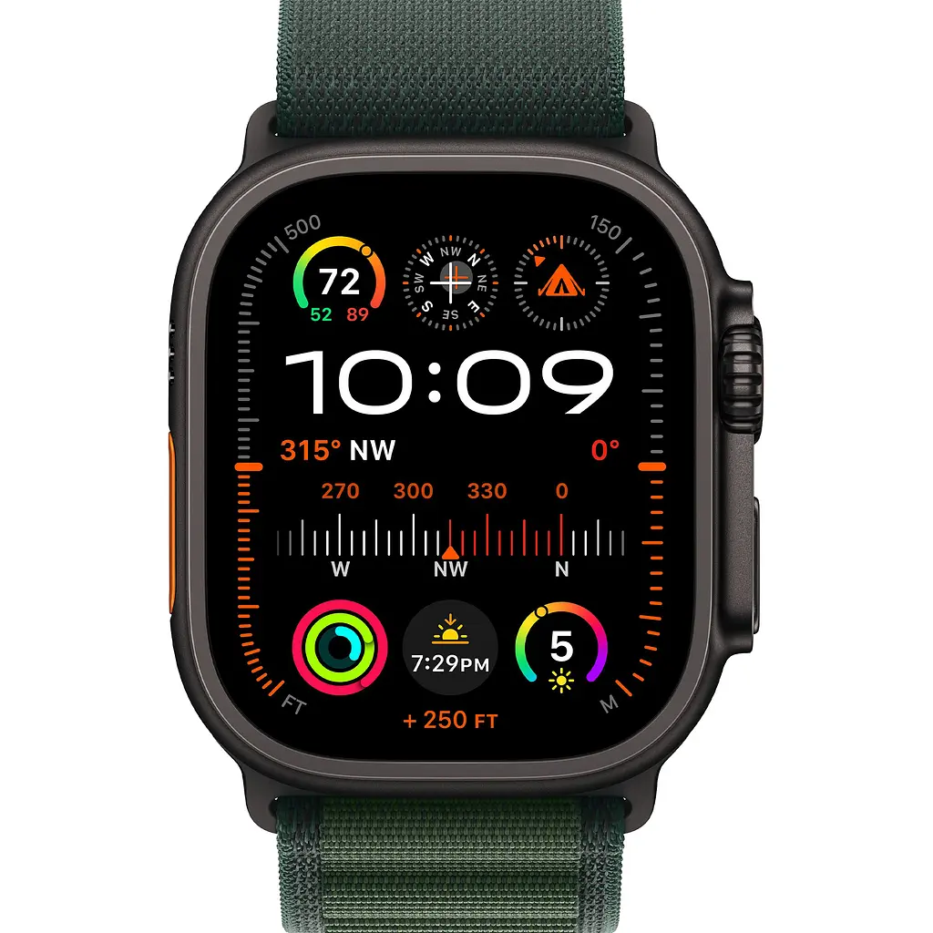 Смарт-годинник Apple Watch Ultra 2 49mm Black Titanium Case with Dark Green Alpine Loop Medium (MX4R3) Б/В [158920] - фото 2