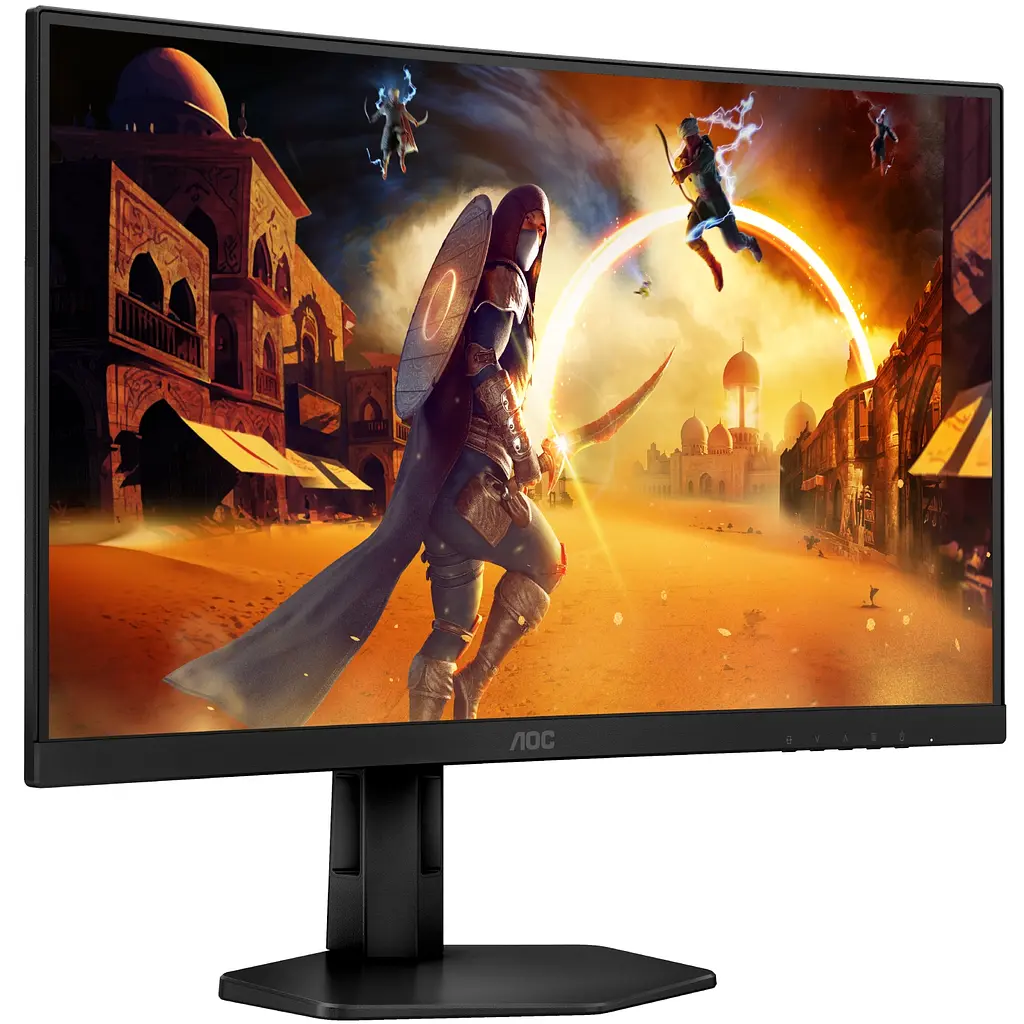 Монітор AOC TFT 27` C27G4ZXU, Fast VA, вигнутий, 280Hz, 2xHDMI, DP, USB-hub, HAS, колонки, чорний - фото 2