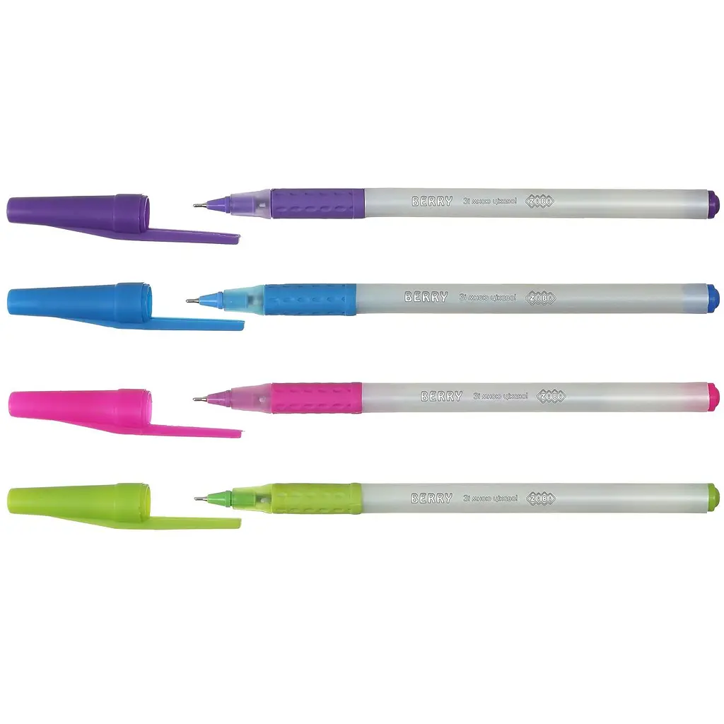 Ручка масляна ZiBi Berry Kids Line 0.5 мм в асортименті (ZB.2263-01) - фото 2
