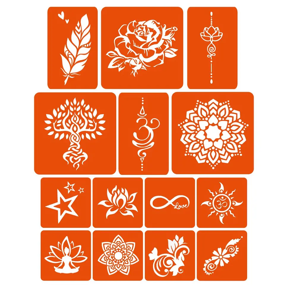 Набір хни з трафаретами для біо-тату №4 Fresh Tattoo henna-set-04 - фото 5