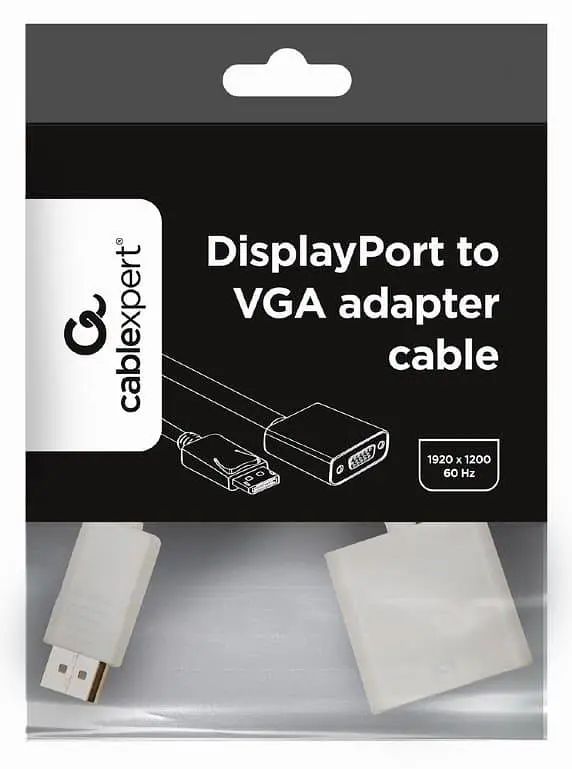 Переходник Cablexpert DisplayPort - VGA 0,15 м White (A-DPM-VGAF-02-W) - фото 3