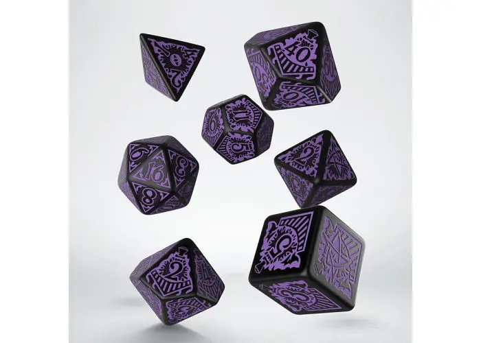 Набор кубиков COC Horror on the Orient Express Black & purple Dice Set , 7 шт. (SCTO05) - фото 2