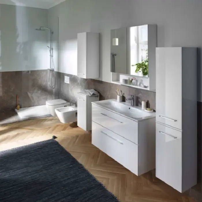 Тумба з умивальником Geberit Selnova Square 100 см 501.244.00.1 Білий - фото 2