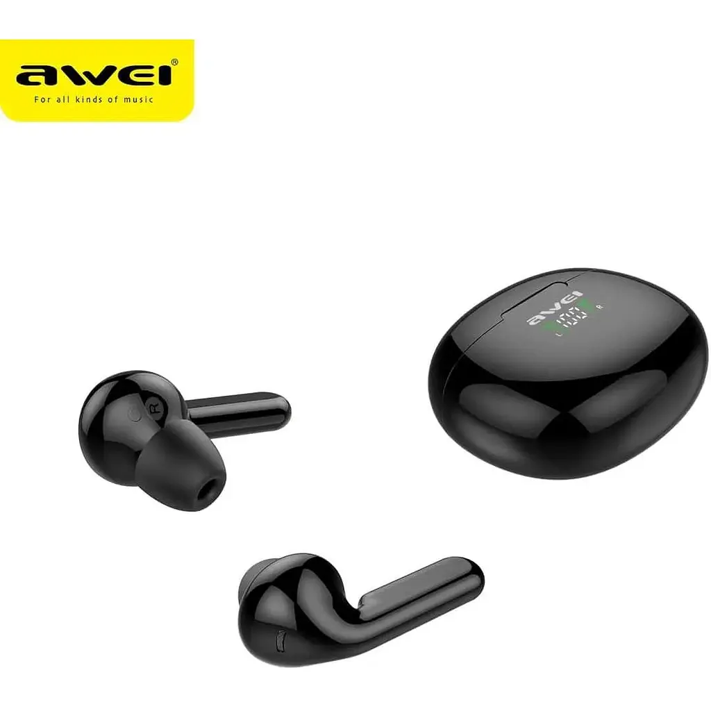 Наушники беспроводные Awei T15P TWS Bluetooth стерео гарнитура черная - фото 5
